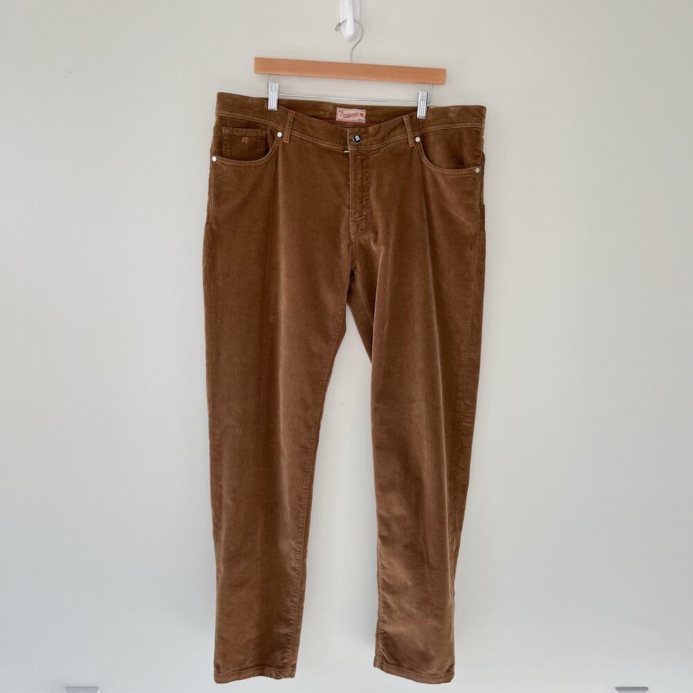 Marco Pescarolo NWT Corduroy Nerano M17 Brown Tan Pants Size Italian 56/Waist 40